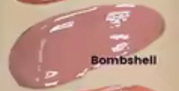 Mini Bella Cosmetics Bombshell lip gloss color swatch