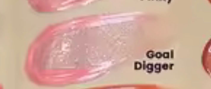 Mini Bella Cosmetics Goal Digger lip gloss color swatch